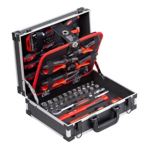 Complete aluminium gereedschapskoffer 100-delig