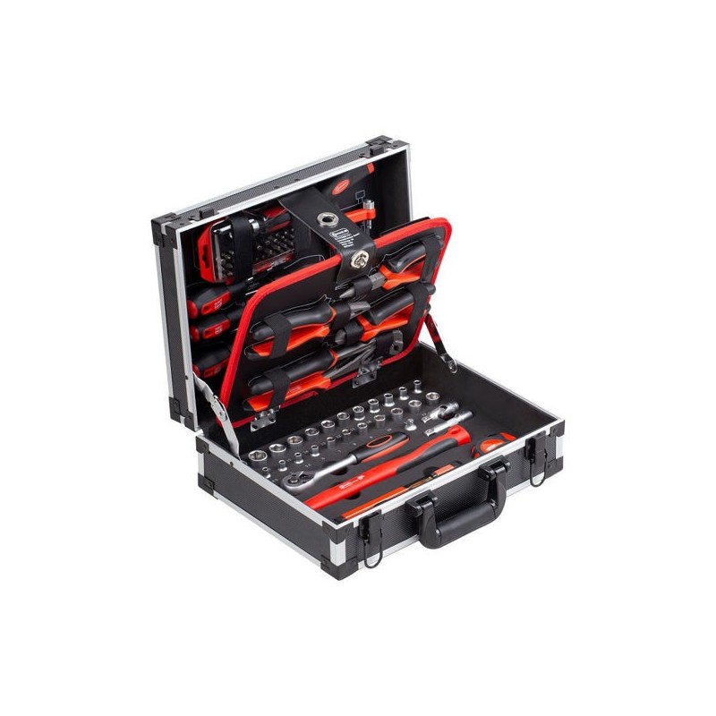 Complete aluminium gereedschapskoffer 100-delig
