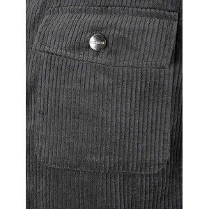 Winterjas Calgary corduroy teddyvoering grijs