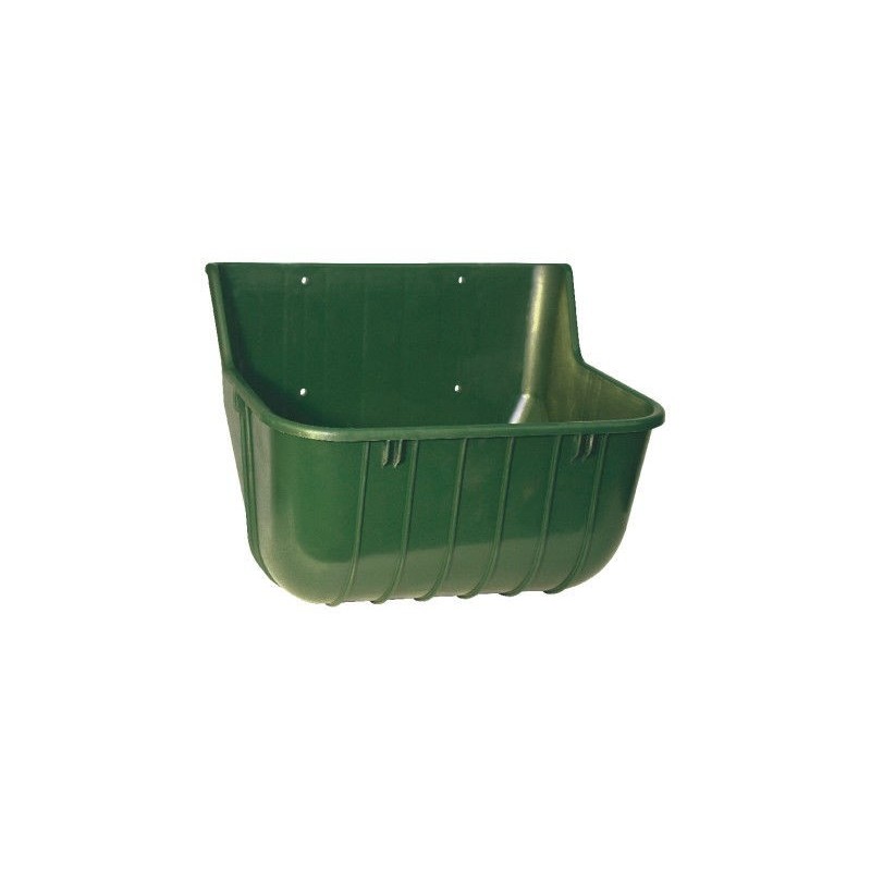 Voerbak kunststof breed groen 15L