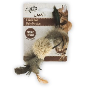 Kattenspeelbal wol met vogelgeluid en catnip