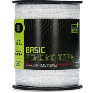 Afrasteringslint Basic wit 10mm 200m