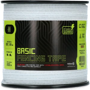 Afrasteringslint Basic wit 20mm 200m (4 draden)
