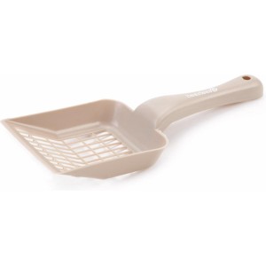 Kattenbakschep plastic beige grof