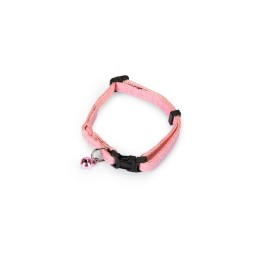 Kattenhalsband glitter roze 30x1x0,2 cm