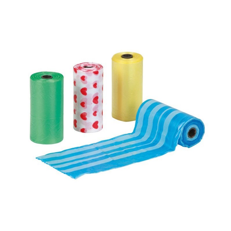 Hondenpoepzakjes gekleurd 4 x 20 stuks