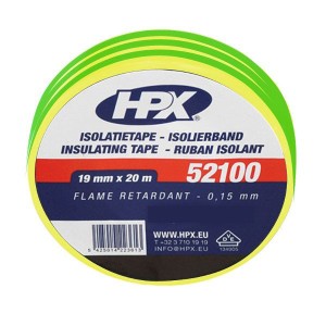 Isolatietape 52100 geel/groen VDE 19mm 20mtr