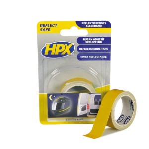Reflecterende tape geel 19mm 1.5 m