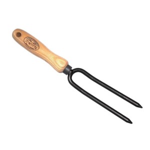 Wiedvork 2 tands met essen handvat 14cm