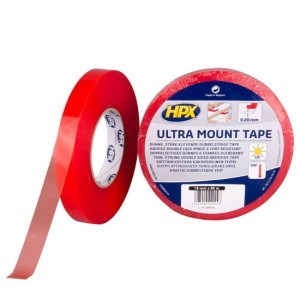Dubbelzijdig tape Ultra Mount transparant 19mm x 50m