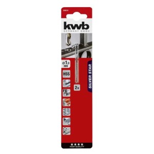 KWB HSS Spiraalboor Silver Star 1,0 mm 2 stuks