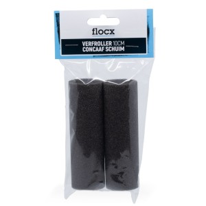 Flocx verfroller concaaf schuim 10cm 2 stuks