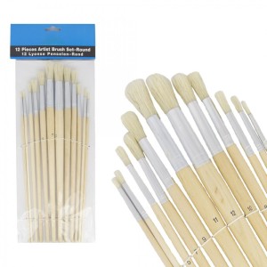 Schilders penseelset rond 12-delig