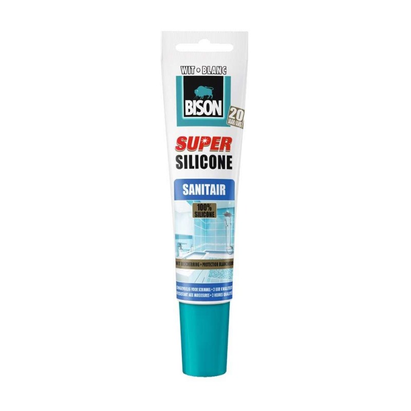 Bison siliconenkit sanitair wit 150ml