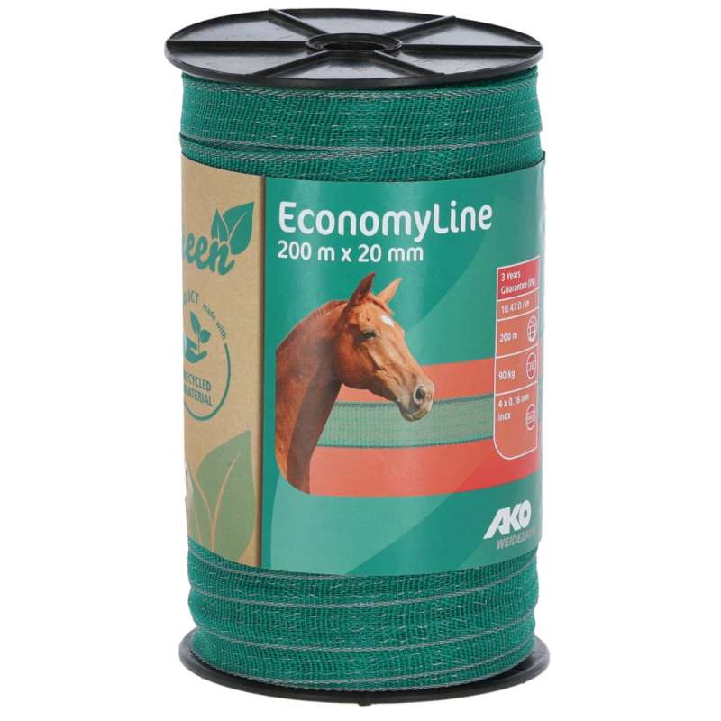 Schriklint EconomyLine 200m 20mm groen/grijs 4x0.16mm