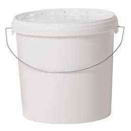 Emmertje kunststof wit 10L