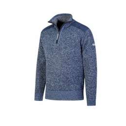Storvik gebreide pullover Liam gevoerd donkerblauw