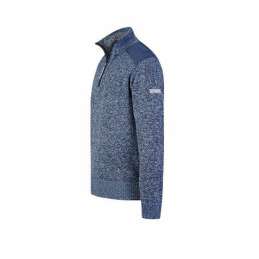 Storvik gebreide pullover Liam gevoerd donkerblauw