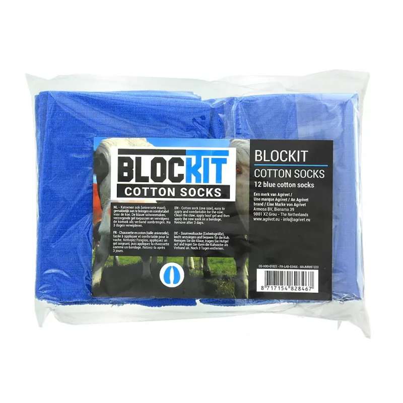 Blockit cotton sock blue 12st