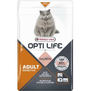 Kattenbrokken Opti Life adult Cat Sensitive zalm 1 kg