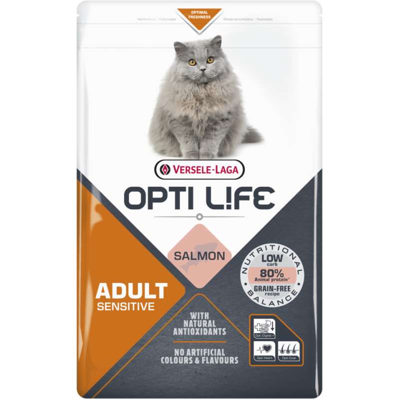 Kattenbrokken Opti Life adult Sensitive zalm 2,5 kg