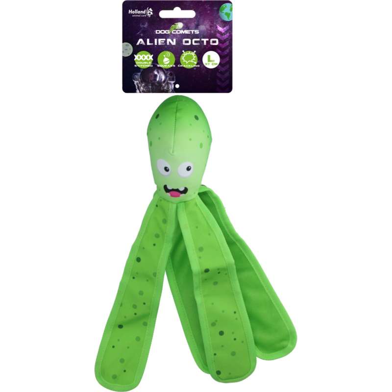 Hondenspeeltje Dog Comets alien octopus L groen