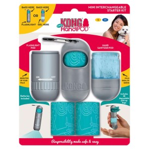 HandiPOD mini poepzakjeshouder met handreiniger en zaklamp
