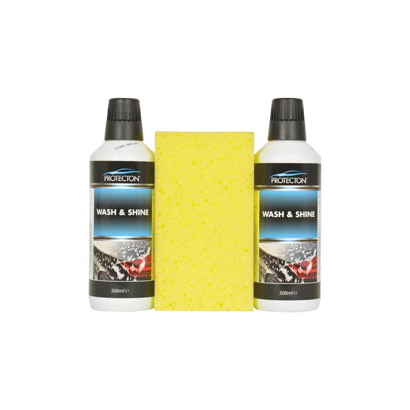 Protecton Wash en Shine set 2x500ml met spons