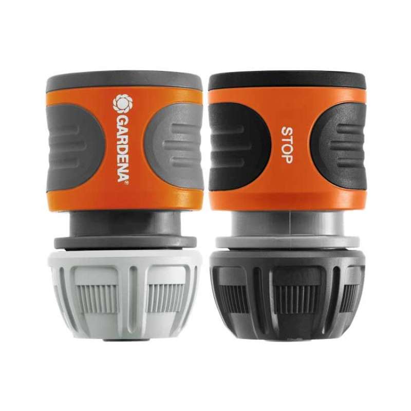Tuinslang aansluitset slangstuk en waterstop 1/2" - 5/8" (13-15mm)