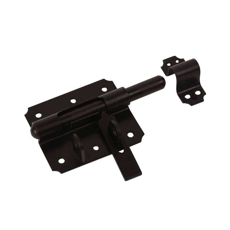 Hangslotgrendel zwart 100mm