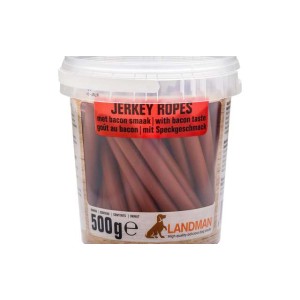 Hondensnack Jerkey bacon ropes (usa) 500 gram