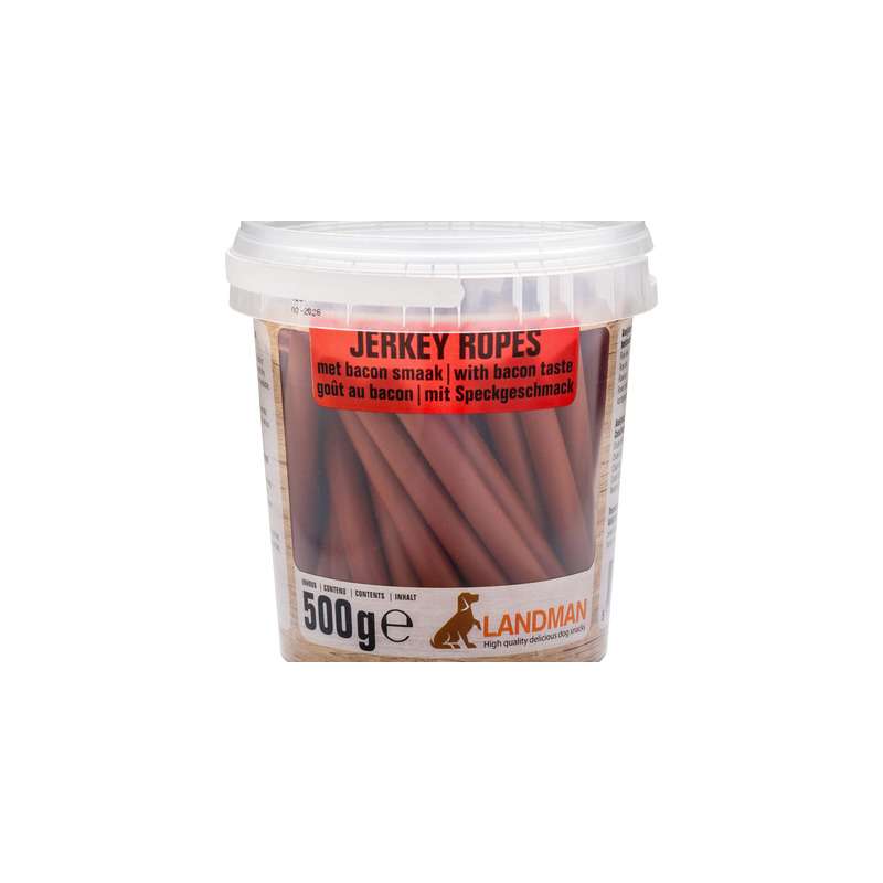 Hondensnack Jerkey bacon ropes (usa) 500 gram