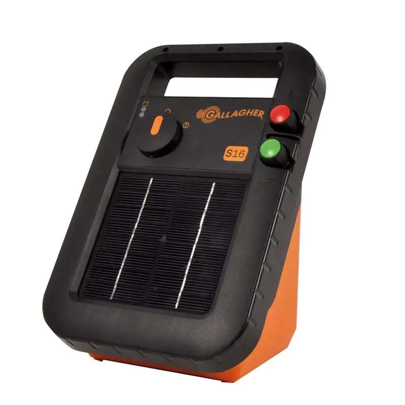 Gallagher S16 solar schrikdraadapparaat met batterij