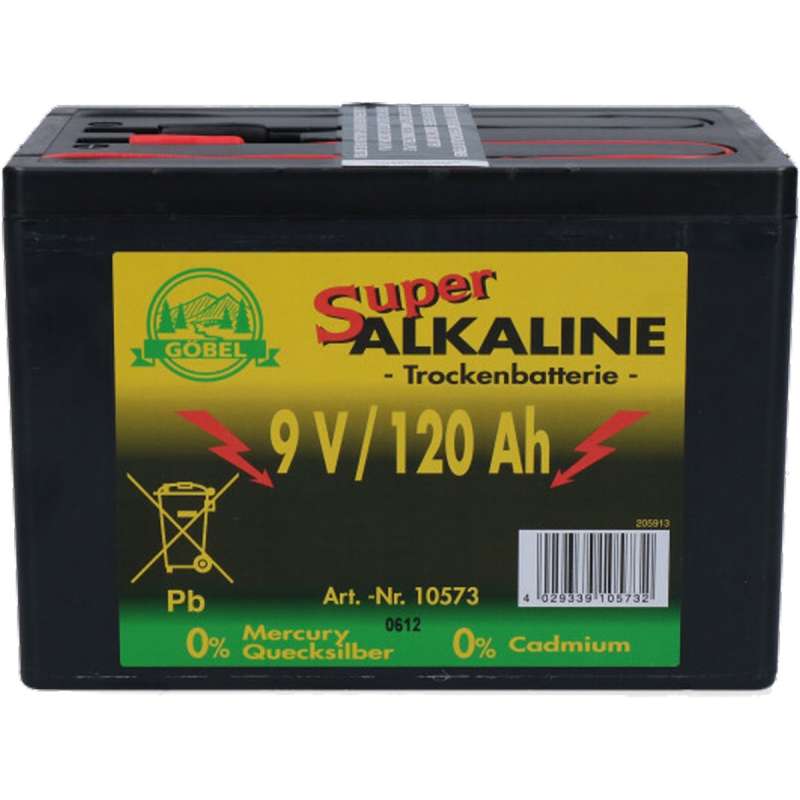 Super alkaline 9V Batterij 120Ah