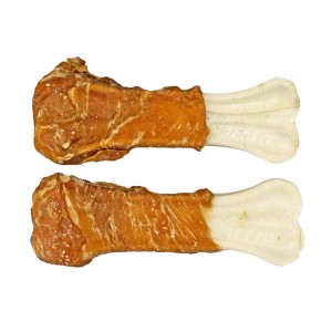 Braaaf rawhide hondensnack geperst bot kip 12,5 cm 2 stuks