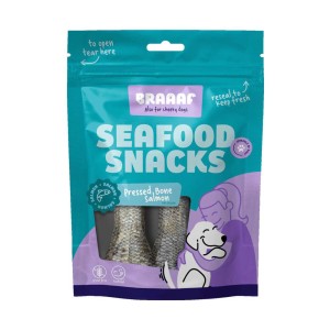 Braaaf seafood hondensnack geperst bot zalm