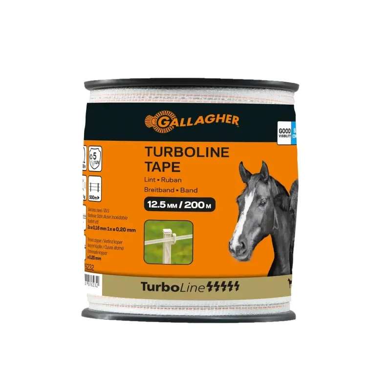 Gallagher TurboLine lint 12,5 mm wit 200 meter