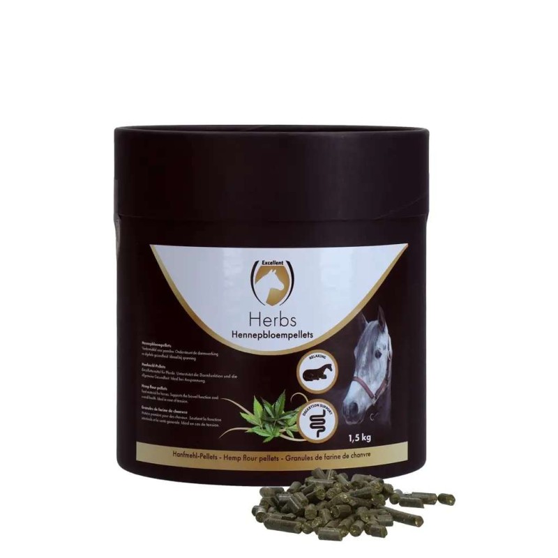 Excellent Horse herbs Hennepbloem pellets 1.5 kg