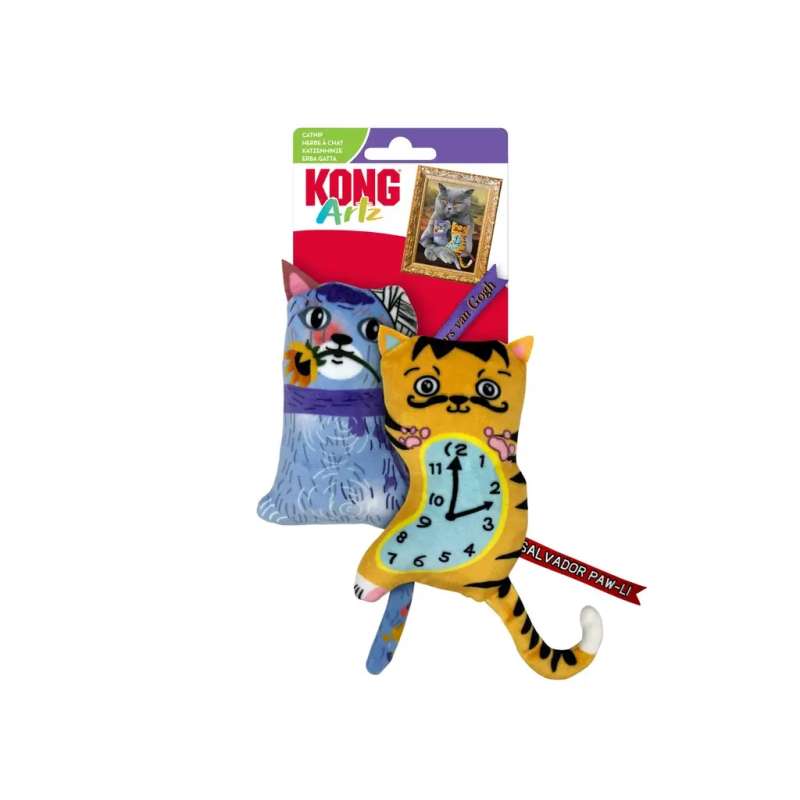 KONG van Gogh artistieke catnip kattenspeeltjes 2 stuks