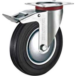 Zwenkwiel 160mm met rem