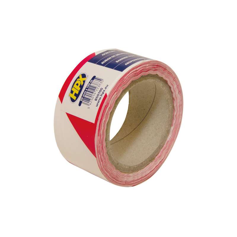 Afzetlint rood/wit 5 cm 100 meter