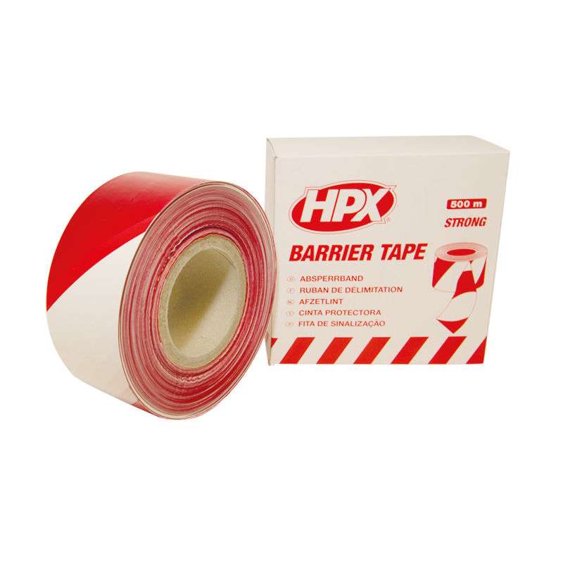 Afzetlint rood/wit 7cm 500 meter