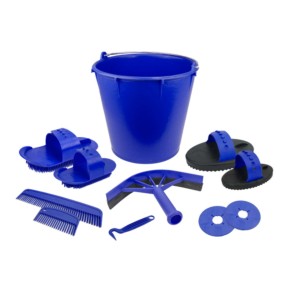 Poetsset in emmer Blauw 10-delig