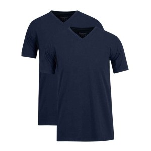 T-shirt Bart V-hals marine 2 stuks