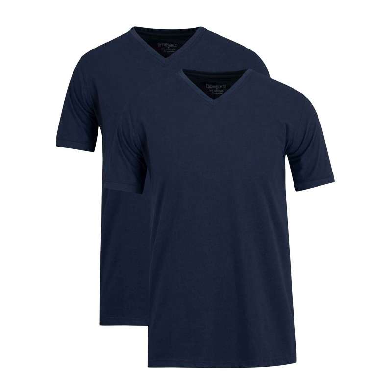 T-shirt Bart V-hals marine 2 stuks