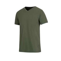 T-shirt Bart V-hals olijfgroen 2 stuks