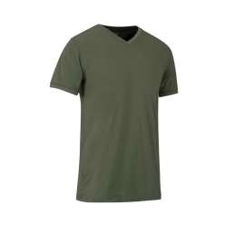 T-shirt Bart V-hals olijfgroen 2 stuks