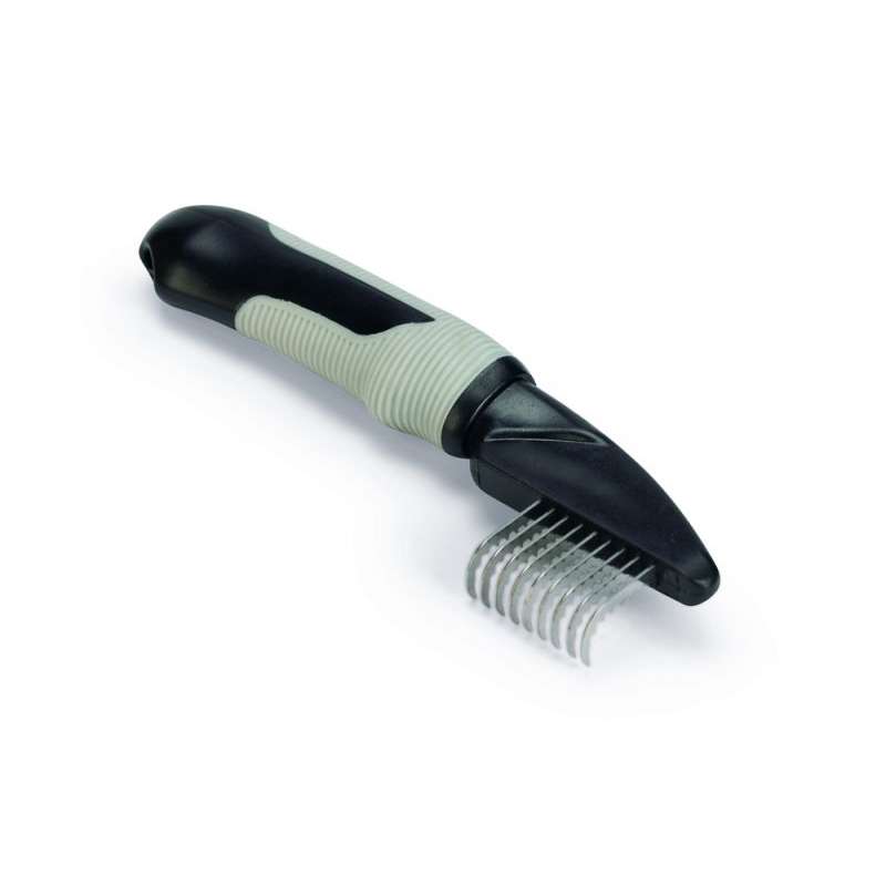 Beeztees honden klittenkam zwart/grijs middel 19x5x2 cm