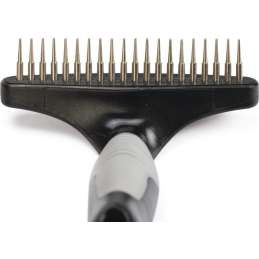 Beeztees honden roskam enkel roterende tand zwart/grijs 15,5x11x5 cm