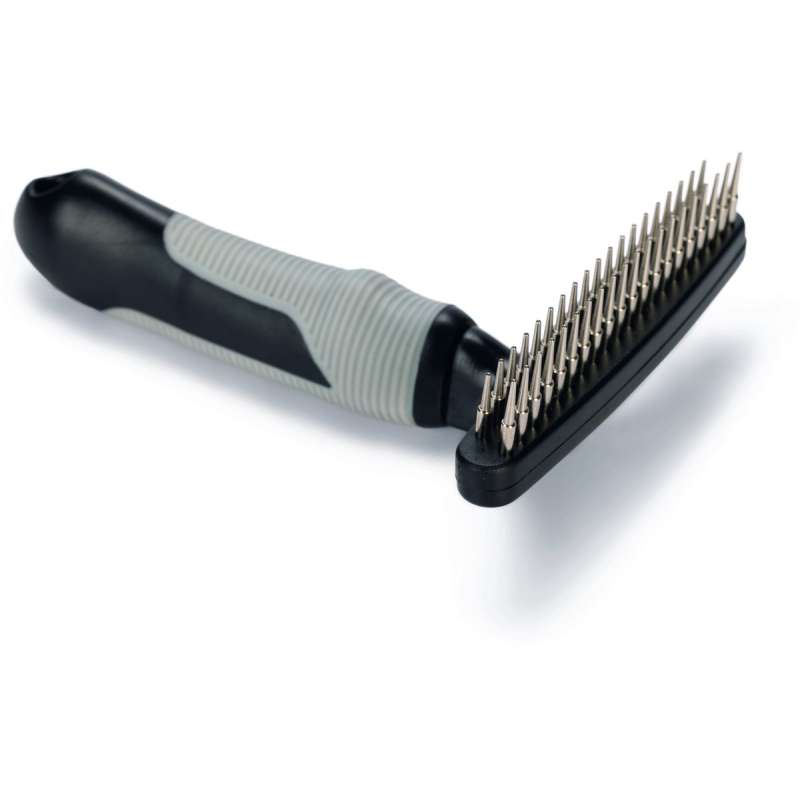 Beeztees honden roskam dubbel zwart/grijs 16,5x10,5x3 cm